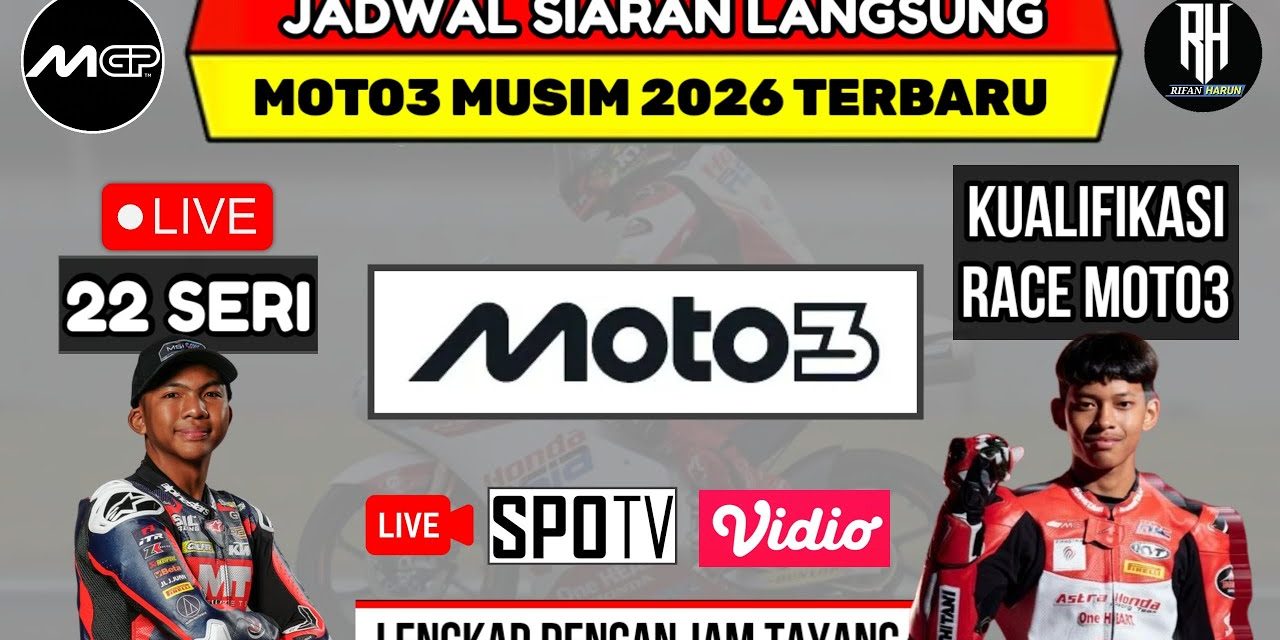 Veda Tampil Di Moto3 AS 2026, Ini Jadwal Dan Link Live Streaming
