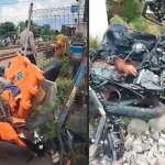 Terobos Perlintasan, Pemotor Tewas Di Sambar KA Di Kalideres
